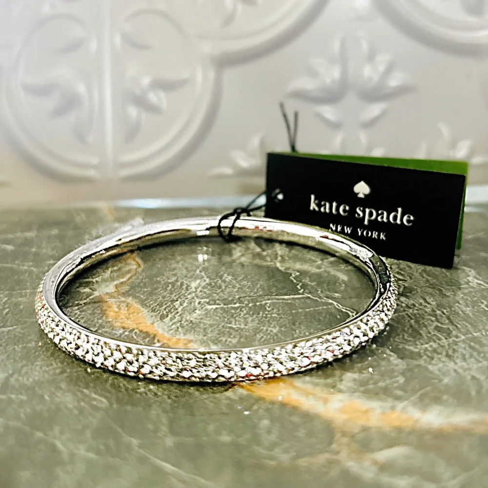 kate spade silver pavé Cubic Zircons Bangle. (MSRP $69) - Picture 4 of 5